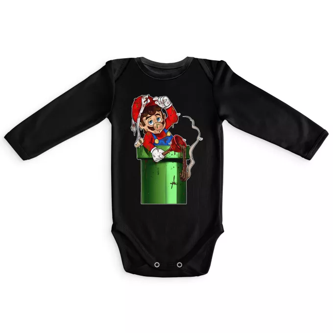Body bebè a maniche lunghe Paoridia Super Mario Mario