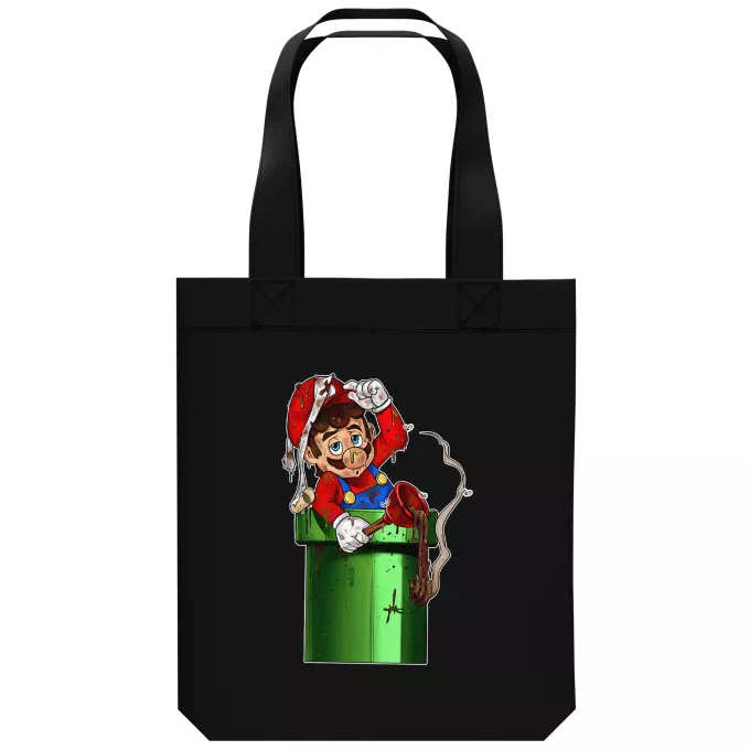 Borsa Tote Bag in cotone organico Paoridia Super Mario Mario