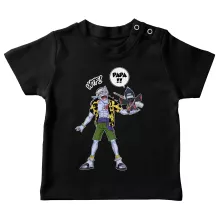 T-shirt bébé Arlong « Papa... WTF !! » – Parodie Naruto