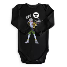 Body bébé manches longues Arlong « Papa... WTF !! » – Parodie Naruto