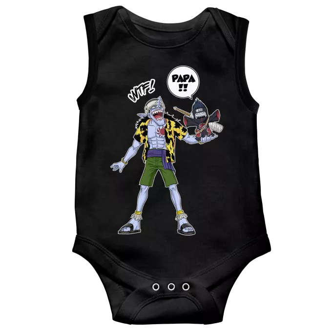 Body bébé sans manches Parodie Naruto Papa... WTF !! - Arlong, Kisame