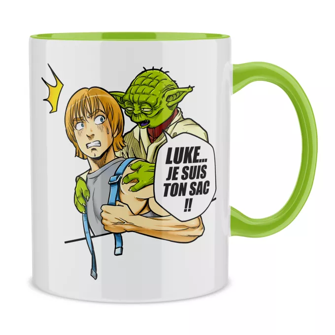 Mugs Parodie Star Wars Luke... Je suis ton sac !! - Yoda, Luke Skywalker
