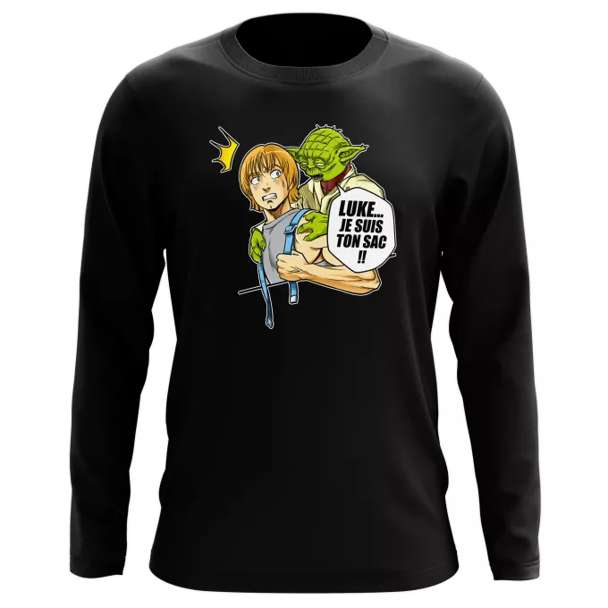 T-Shirts manches longues Parodie Star Wars Luke... Je suis ton sac !! - Yoda, Luke Skywalker