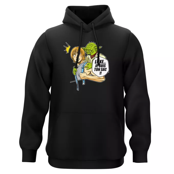Sweat-shirts à Capuche Parodie Star Wars Luke... Je suis ton sac !! - Yoda, Luke Skywalker