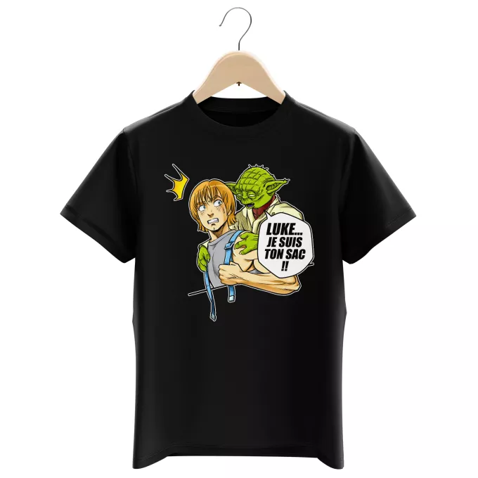 T-shirts Enfants Garçons Parodie Star Wars Luke... Je suis ton sac !! - Yoda, Luke Skywalker