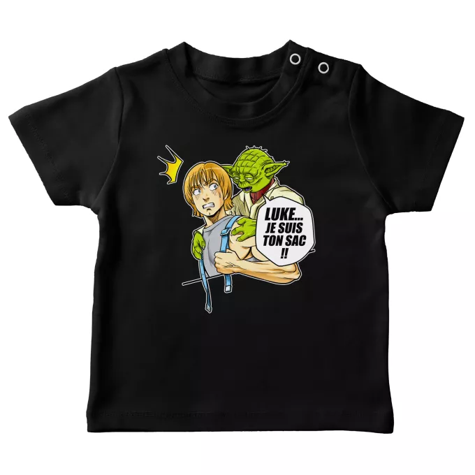T-shirts bébé Parodie Star Wars Luke... Je suis ton sac !! - Yoda, Luke Skywalker