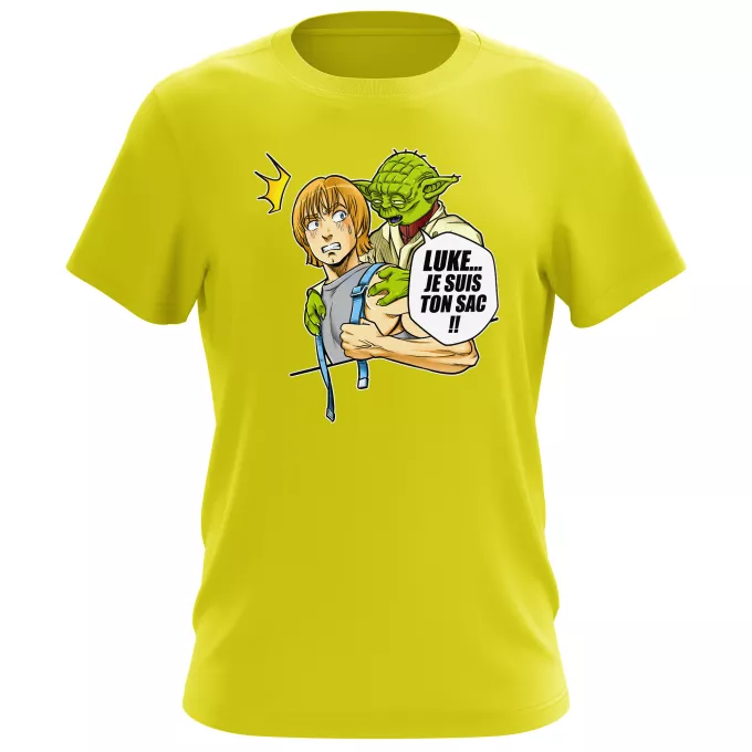 T-shirts Hommes Parodie Star Wars Luke... Je suis ton sac !! - Yoda, Luke Skywalker