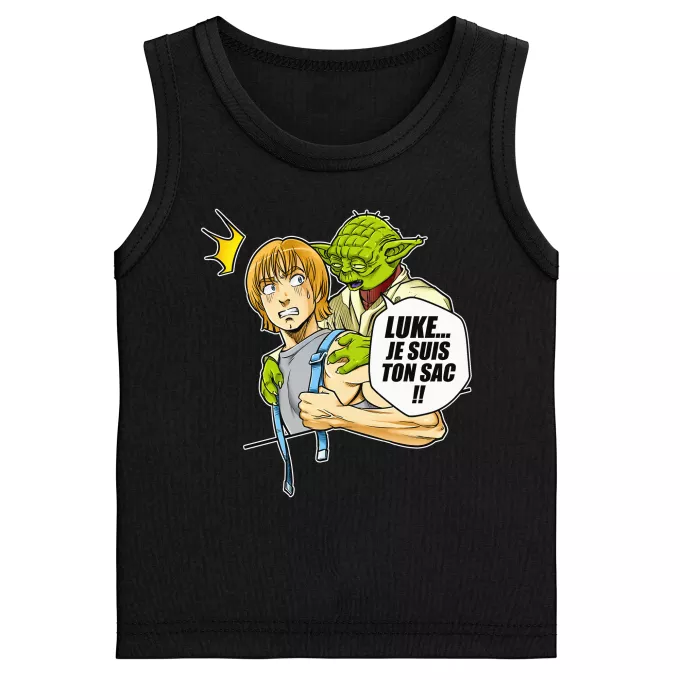 Débardeurs Enfants Garçons Parodie Star Wars Luke... Je suis ton sac !! - Yoda, Luke Skywalker