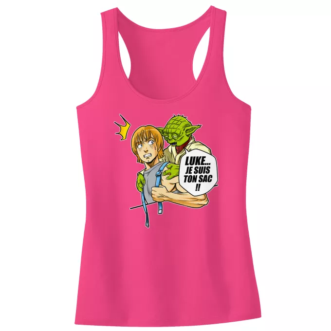 Débardeur Enfant Fille Parodie Star Wars Luke... Je suis ton sac !! - Yoda, Luke Skywalker