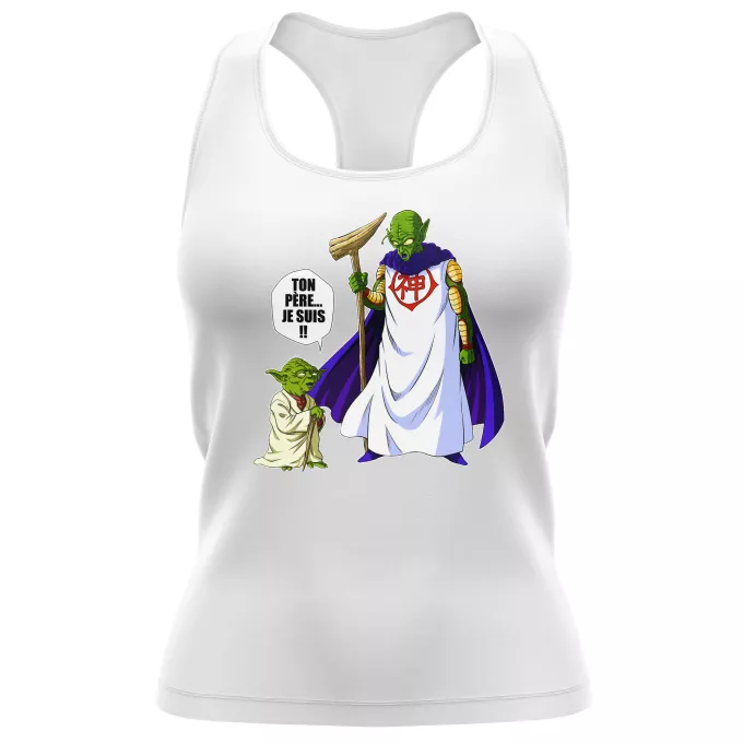 Débardeur Femme Parodie Star Wars Ton père... Je suis !! - Yoda, Dieu