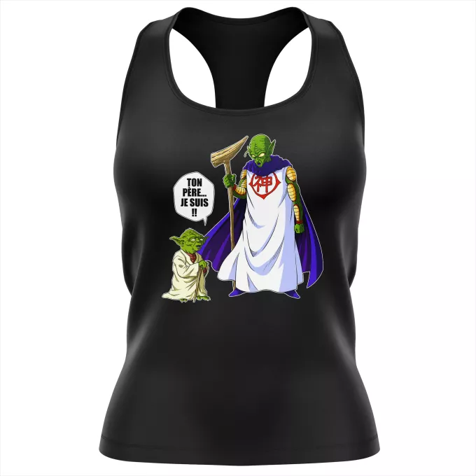 Débardeur Femme Parodie Star Wars Ton père... Je suis !! - Yoda, Dieu