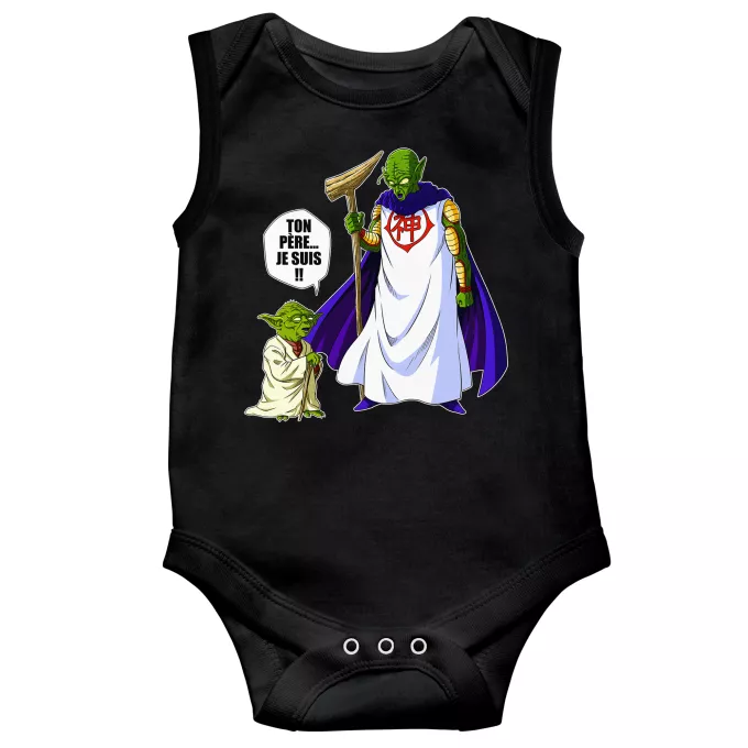 Body bébé sans manches Parodie Star Wars Ton père... Je suis !! - Yoda, Dieu