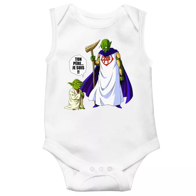 Body bébé sans manches Parodie Star Wars Ton père... Je suis !! - Yoda, Dieu