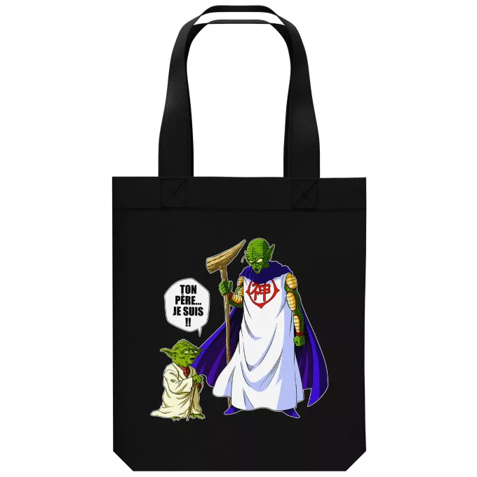 Sac Tote Bag en coton Bio Parodie Star Wars Ton père... Je suis !! - Yoda, Dieu