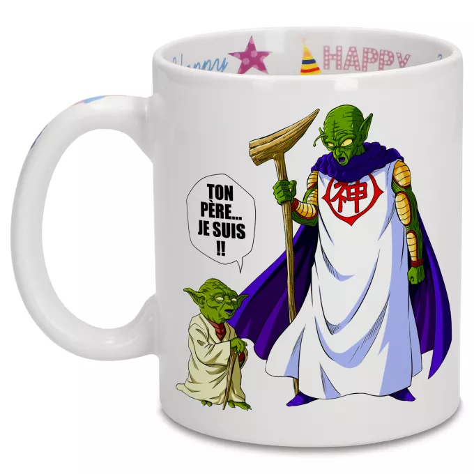 Mugs Anniversaire Parodie Star Wars Ton père... Je suis !! - Yoda, Dieu
