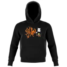 Sweat à capuche Enfant « Couché ! » – Parodie Naruto