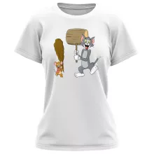Maglietta da Donna Itchy “Itchy e Scratchy e Tom e Jerry” – Parodia dei I Simpsons
