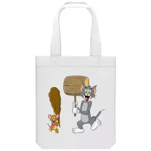 Itchy totebag “Itchy und Scratchy und Tom und Jerry” – Parodie auf Die Simpsons