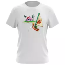 Link Wind Walker T-Shirt “Link Wind Walker und der Kame House” – Parodie auf Zelda