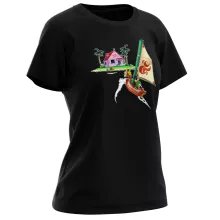 T-shirt de mulher Link “Link e Casa do Kame” – Zelda de parodia