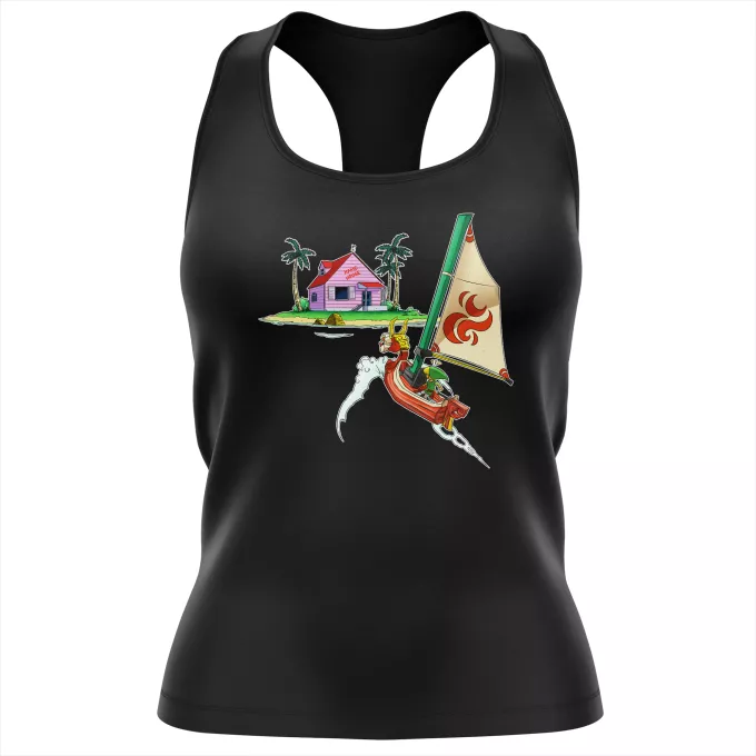 Camisolas de alças Mulheres Paródia Zelda Link e Casa do Kame