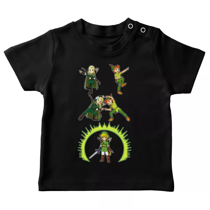 Baby's T-shirts Parody of Zelda Link and Legolas