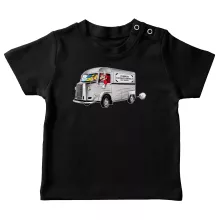 T-shirt bébé Pikachu « Une reconversion réussie... » – Parodie Pokémon
