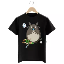 Maglietta per bambini e ragazzi Totoro “Totoro e Link” – Parodia dei Zelda