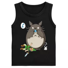Canotte da bambini e ragazzi Totoro “Totoro e Link” – Parodia dei Zelda