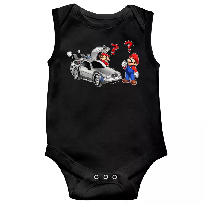 Body bimbo senza maniche Paoridia Super Mario Mario e La Delorean