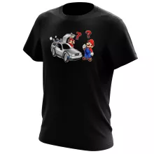 Mario T-Shirt “Mario and the Delorean” – Super Mario parody