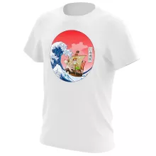 Going Merry X Die T-Shirt “Going Merry X Die große Welle vor Kanagawa” – Parodie auf One Piece