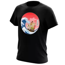 Going Merry X Onder T-shirt “Going Merry X Onder de golf voor de kust van Kanagawa” – One Piece parodie