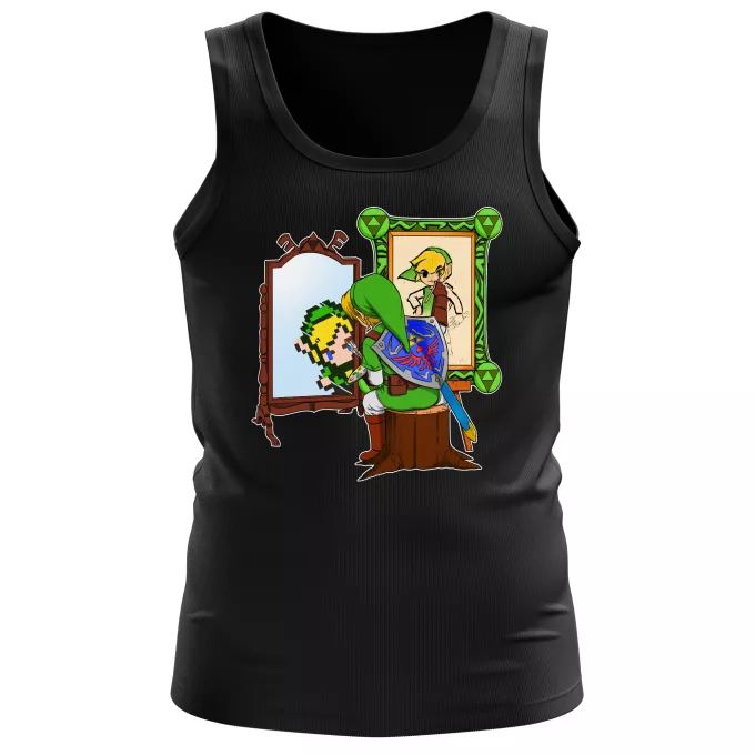 Camisolas de alças homens Paródia Zelda Link - Norman Rockwell style