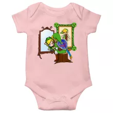 Link Baby Strampler (Mädchen) “Norman Rockwell style” – Parodie auf Zelda