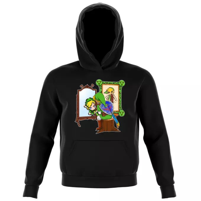 Camisolas com capuz para crianças Paródia Zelda Link - Norman Rockwell style