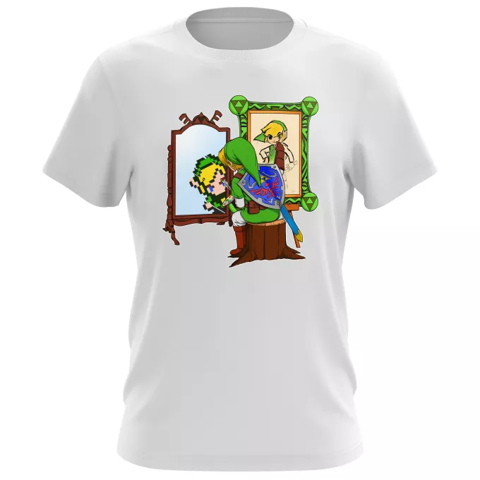 T-shirts de homem Paródia Zelda Link - Norman Rockwell style