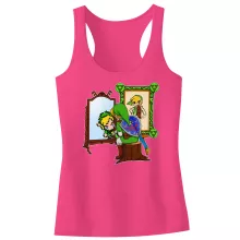 Link Mädchen Kinder Tank top “Norman Rockwell style” – Parodie auf Zelda