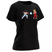 T-shirt Femme Ryu « Kamehamehadoken !!! » – Parodie Dragon Ball Z