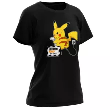 T-shirt Femme Pikachu « En Charge... Ne pas déranger ! » – Parodie Pokémon