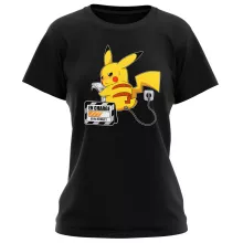 T-shirt Femme Pikachu « En Charge... Ne pas déranger ! » – Parodie Pokémon