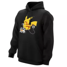 Sweat à capuche Pikachu « En Charge... Ne pas déranger ! » – Parodie Pokémon