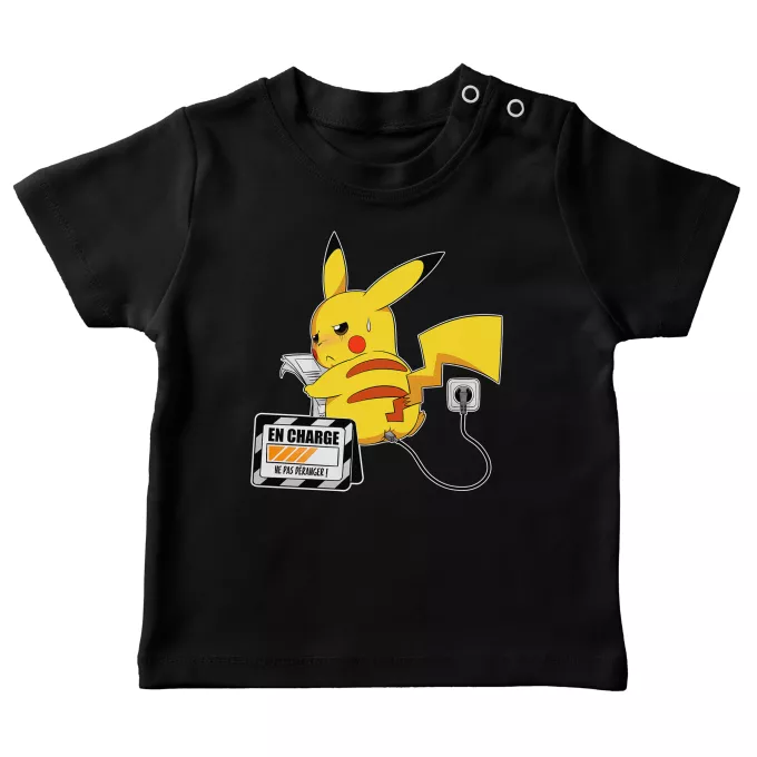 T-shirts bébé Parodie Pokémon En Charge... Ne pas déranger ! - Pikachu