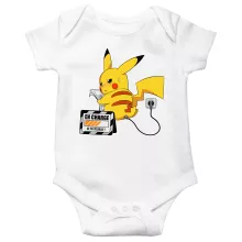 Body bébé Pikachu « En Charge... Ne pas déranger ! » – Parodie Pokémon