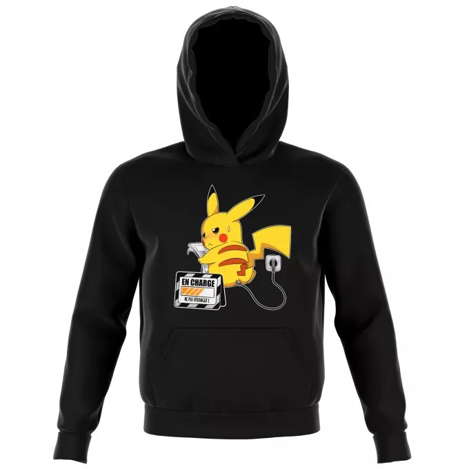 Sweat-shirts à Capuche Enfant Parodie Pokémon En Charge... Ne pas déranger ! - Pikachu