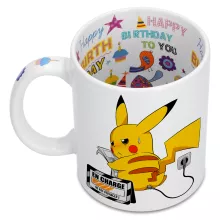 Mug Pikachu « En Charge... Ne pas déranger ! » – Parodie Pokémon