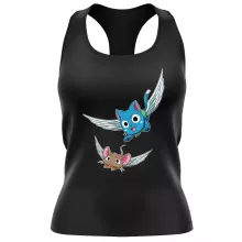 Débardeur Femme Happy « Chat Volant à la chasse... » – Parodie Fairy Tail