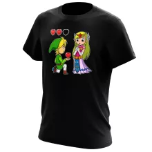 T-shirt Link “Link e PrincesaZelda” – Zelda de parodia