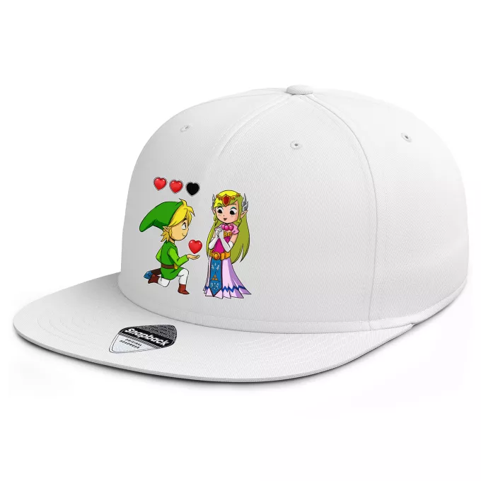Boné de Rapper Paródia Zelda Link e PrincesaZelda