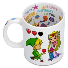 Caneca Link “Link e PrincesaZelda” – Zelda de parodia
